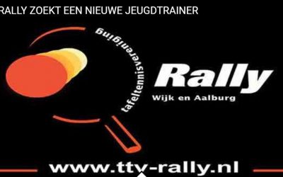 Tafeltennisvereniging Rally uit Wijk en Aalburg zoekt nieuwe Jeugdtrainer